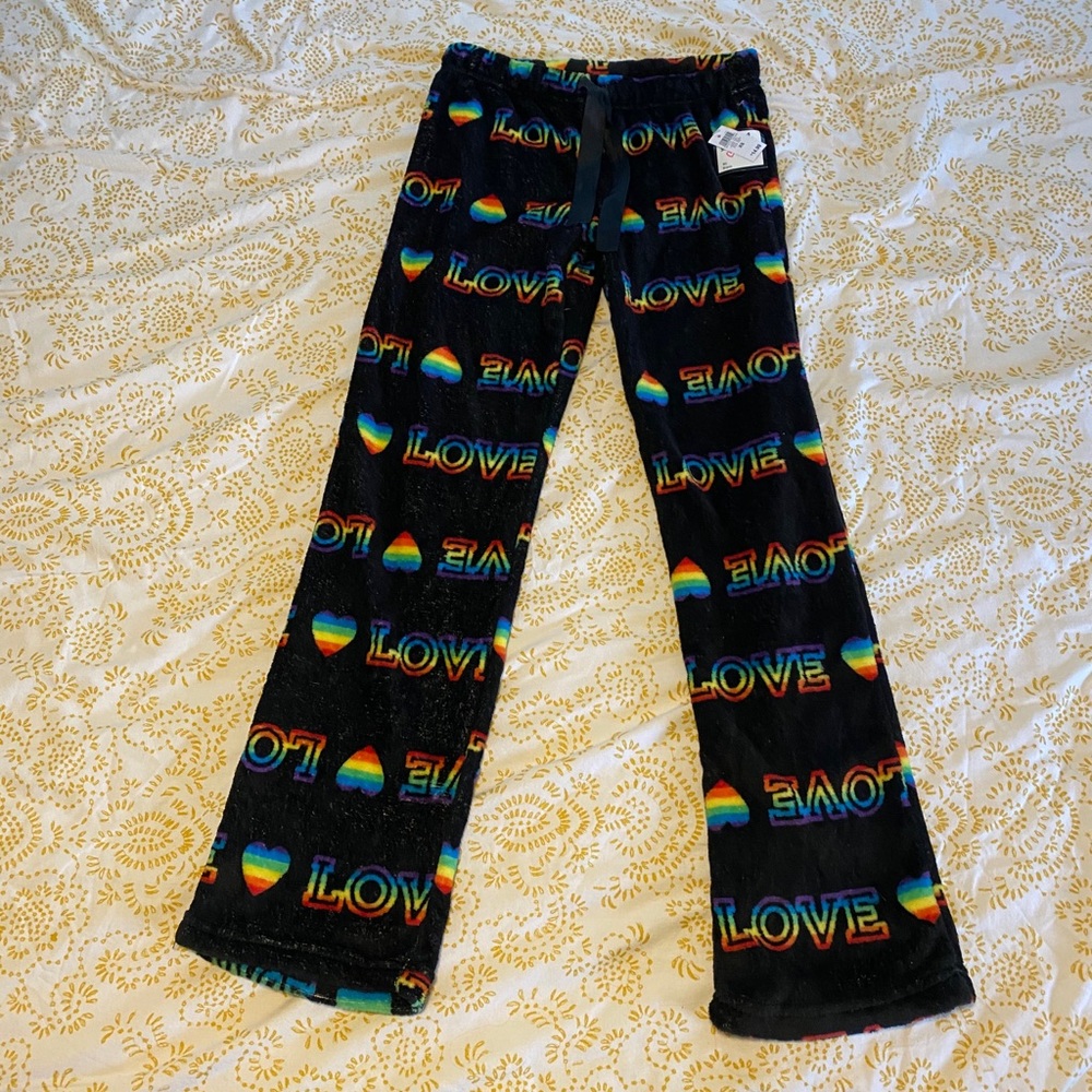 Rue 21 Rainbow Love Velvet Lounge Pants Size: XS